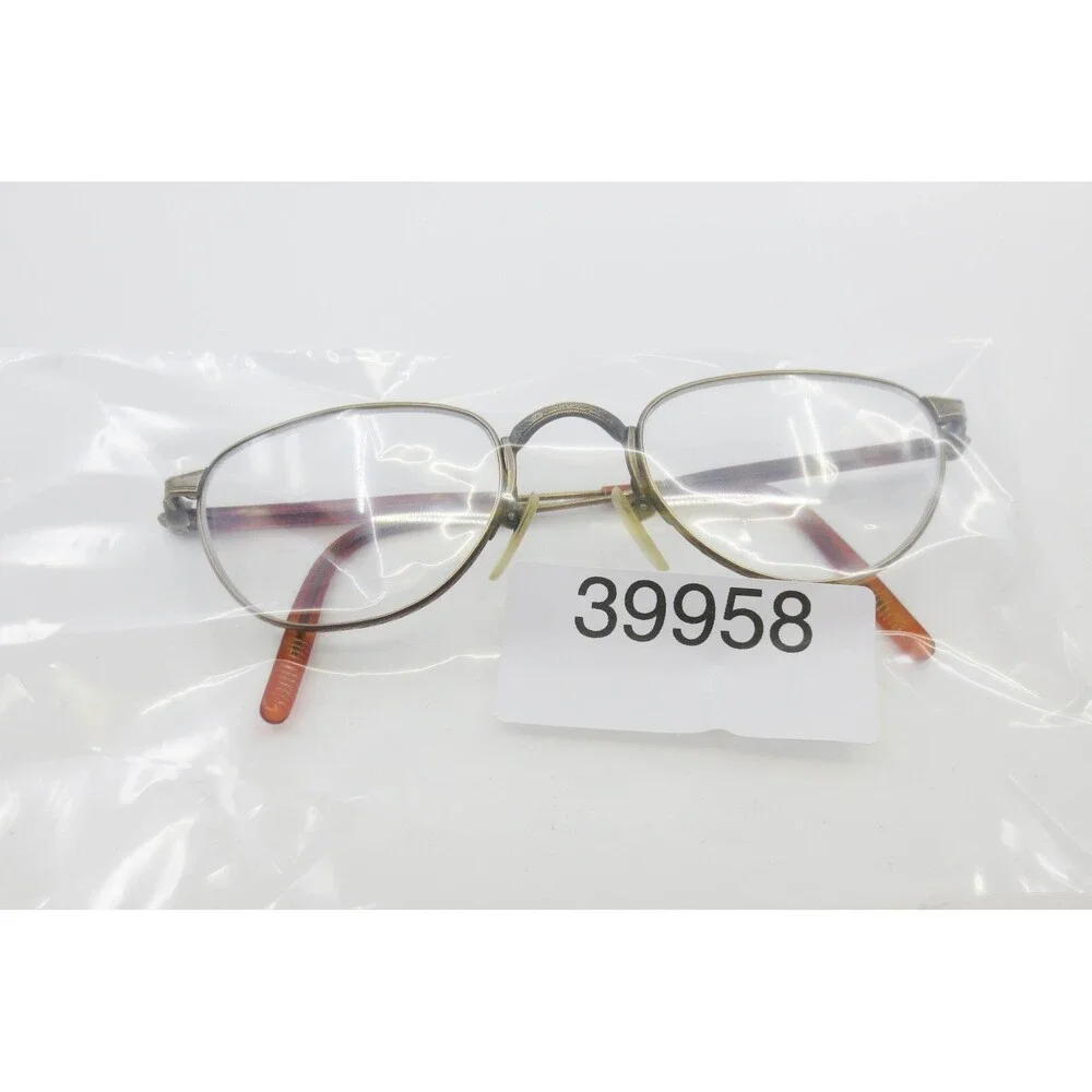 Matsuda Antique Gold Oval Metal Eyeglasses Filigree Bridge Tortoise 39958